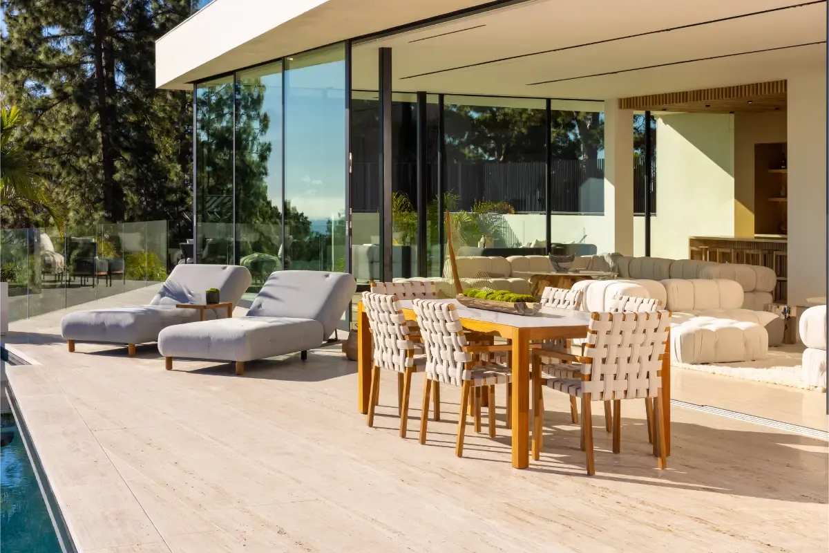 Set Teak C - Chaises de jardin