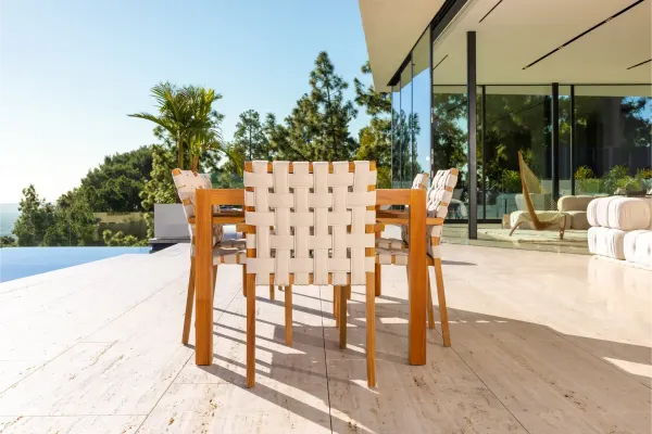 Set Teak C - Chaises de jardin