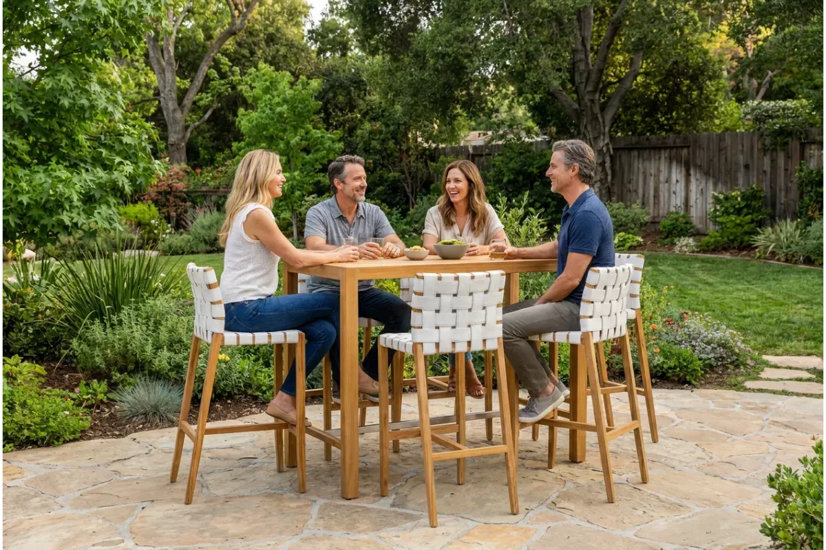 Set teak bar - Tables et chaises