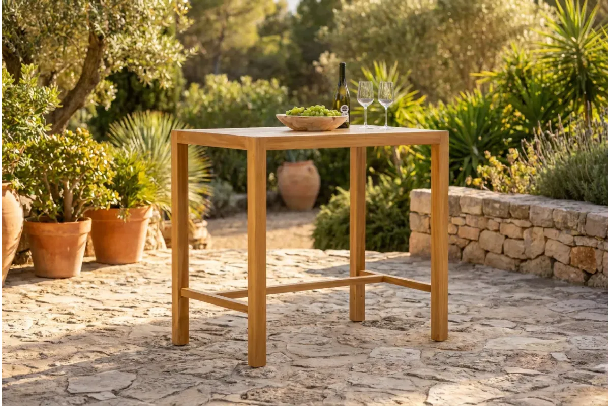 Set teak Table haute - Tables de jardin